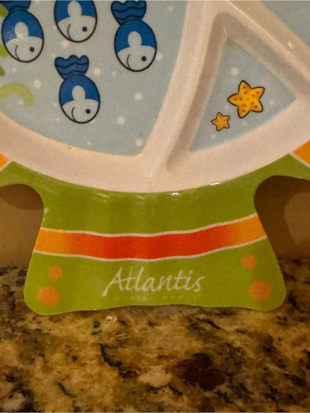 Atlantis Marine World Souvenir Divided Kids Plate